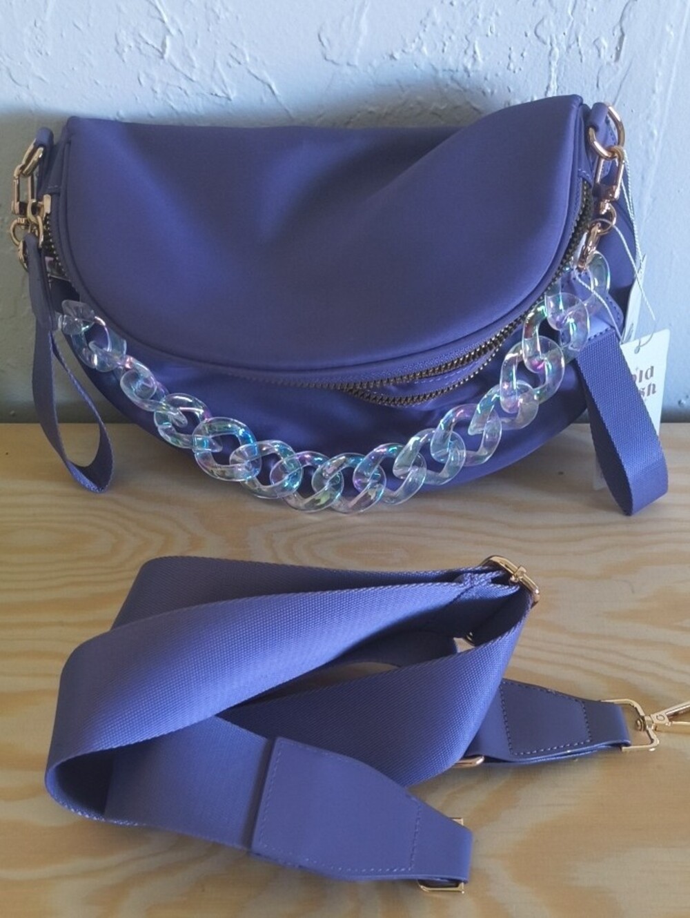 The Purple Chain Crossbody Bag - Picture 3 of 3